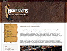 Tablet Screenshot of herbertsboots.com